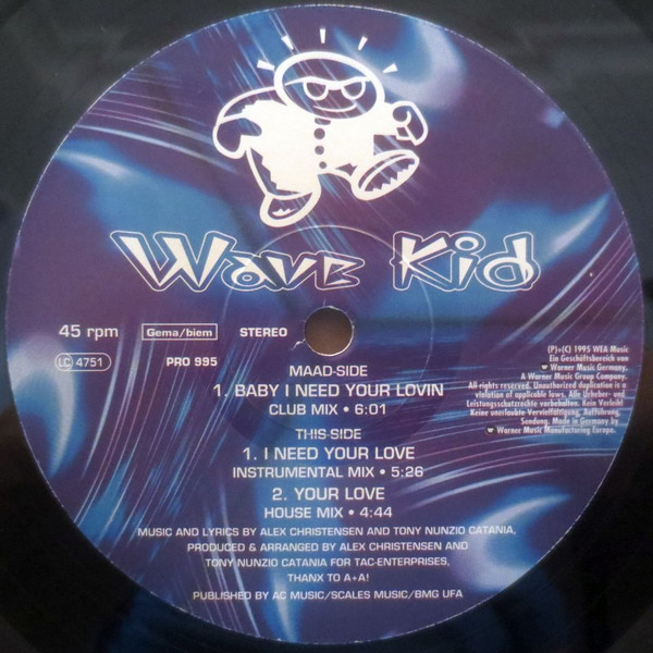 Wave Kid - Baby I Need Your Lovin | Maad Records (PRO 995) - 3 Wave Kid - Baby I Need Your Lovin | Maad Records (PRO 995) - 3