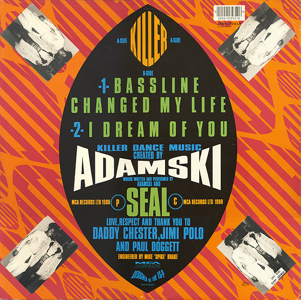 Adamski - Killer | MCA Records (2292-57272-0) - 2