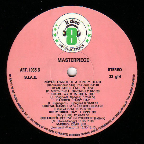 Various - Masterpiece | Il Discotto Productions (ART 1035) - 4