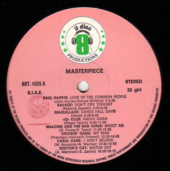 Various - Masterpiece | Il Discotto Productions (ART 1035) - 3