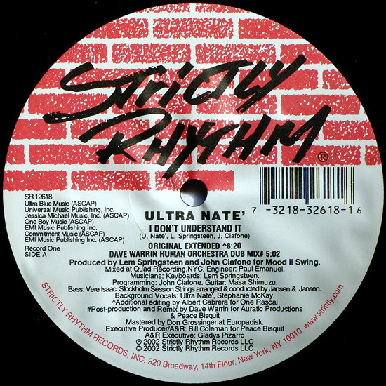 Ultra Naté - I Don't Understand It | Strictly Rhythm (SR 12618) - 2