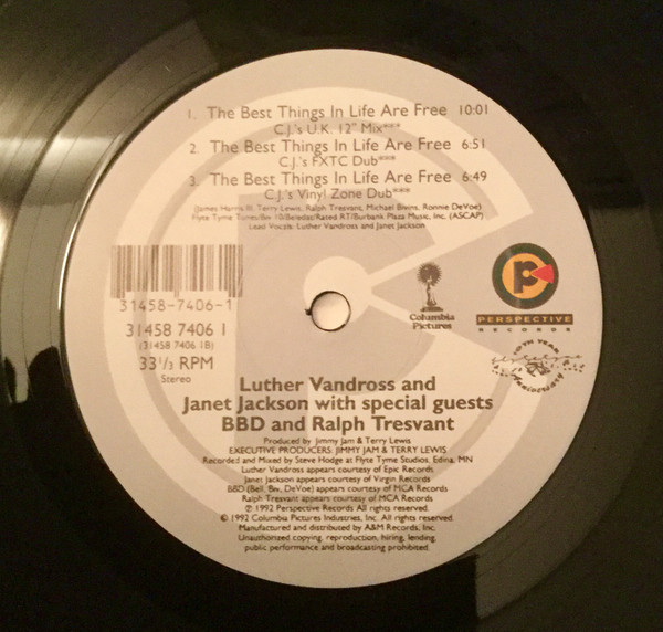 Luther Vandross & Janet Jackson - The Best Things In Life Are Free | Perspective Records (31458 7406 1) - 2 Luther Vandross & Janet Jackson - The Best Things In Life Are Free | Perspective Records (31458 7406 1) - 2