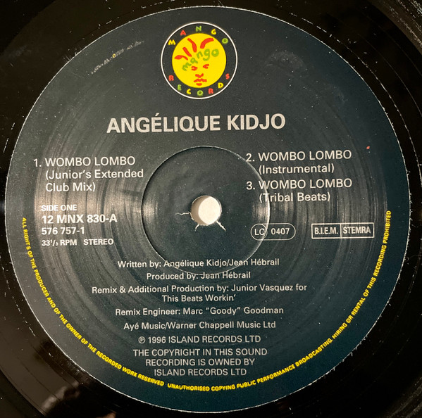 Angelique Kidjo - Wombo Lombo | Mango (12 MNX 830) - 3