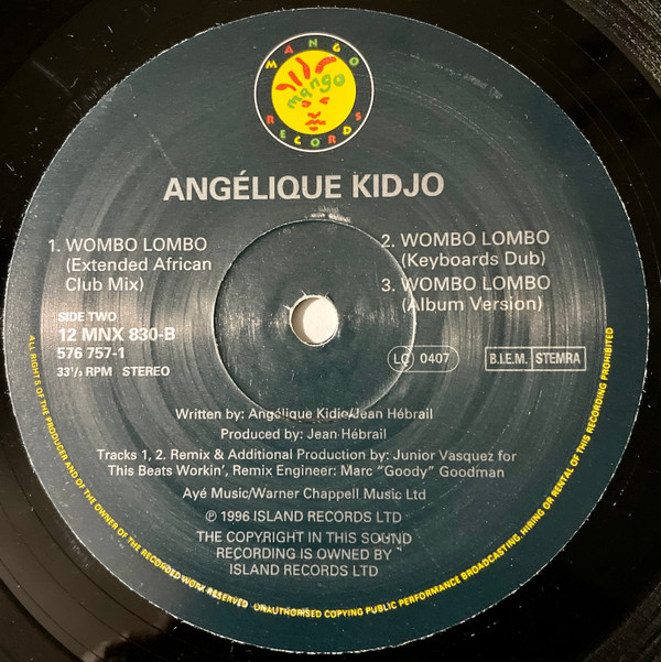 Angelique Kidjo - Wombo Lombo | Mango (12 MNX 830) - 4