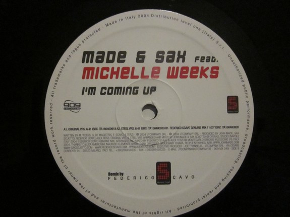 Made & Sax - I'm Coming Up | 909 Records (909 MX 049) - 2 Made & Sax - I'm Coming Up | 909 Records (909 MX 049) - 2