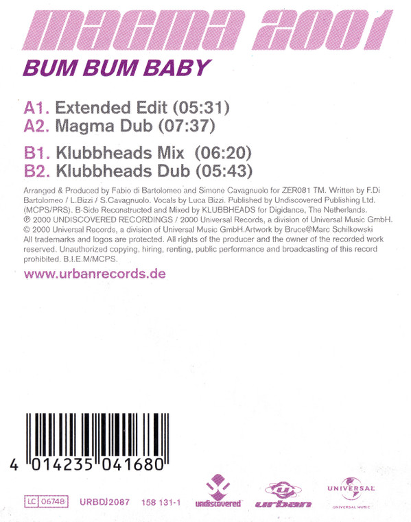 Magma 2001 - Bum Bum Baby | Urban (URBDJ 2087) - 5 Magma 2001 - Bum Bum Baby | Urban (URBDJ 2087) - 5