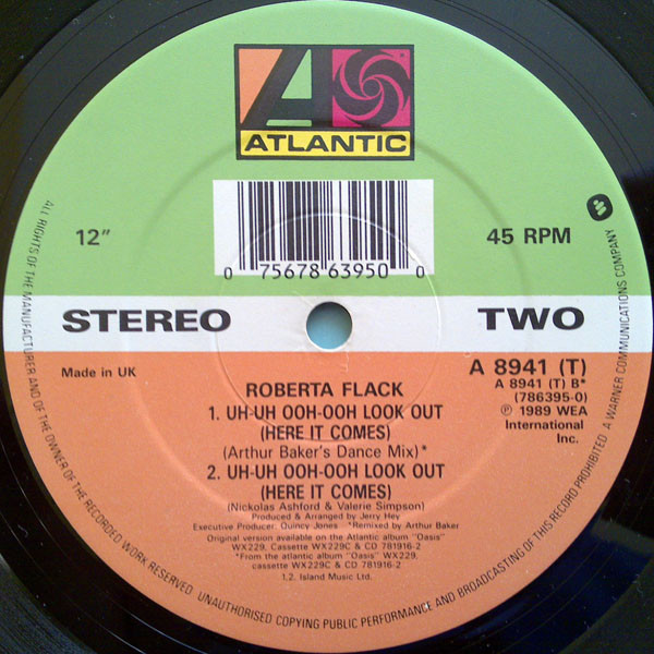 Roberta Flack - Uh-Uh Ooh-Ooh Look Out (Here It Comes) | Atlantic (A 8941 (T)) - 4