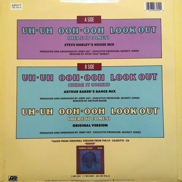 Roberta Flack - Uh-Uh Ooh-Ooh Look Out (Here It Comes) | Atlantic (A 8941 (T)) - 2