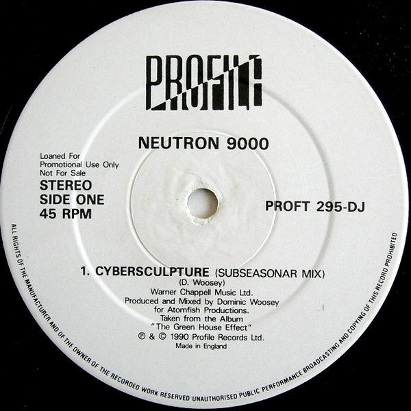 Neutron 9000 - Cybersculpture | Profile Records (PROFT 295-DJ)