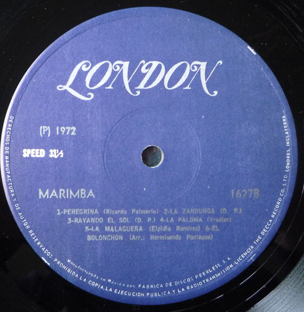Hermisendo Paniagua , Federico Mendez - Marimbas | London Records (1627) - 4 Hermisendo Paniagua , Federico Mendez - Marimbas | London Records (1627) - 4