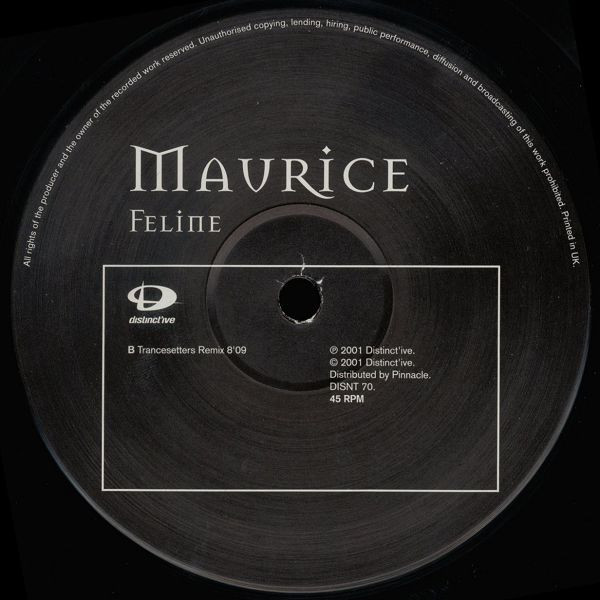 Maurice - Feline | Distinct'ive Records (DISNT 70) - 4