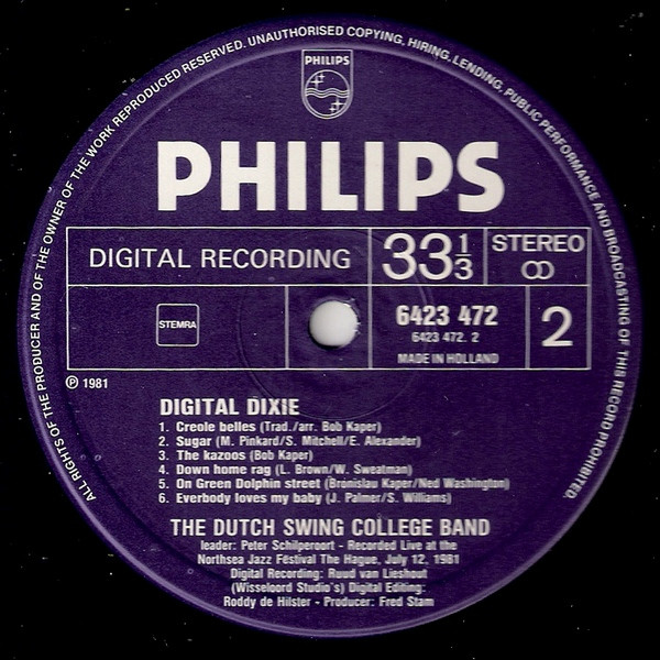The Dutch Swing College Band - Digital Dixie | Philips (6423 472) - 4 The Dutch Swing College Band - Digital Dixie | Philips (6423 472) - 4