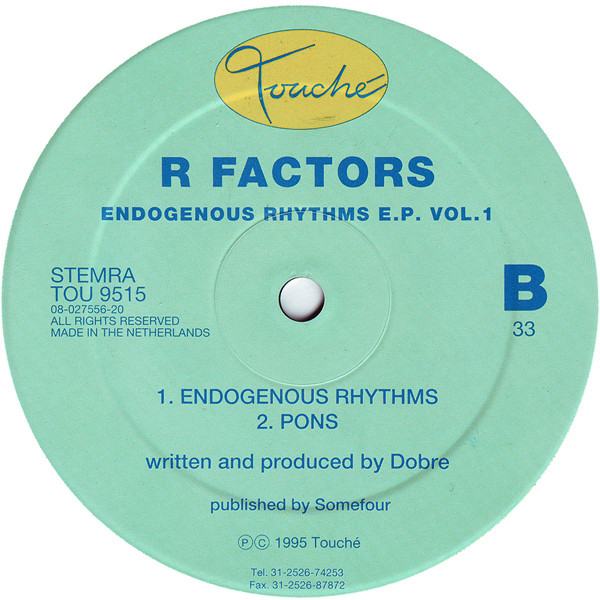 R Factors - Endogenous Rhythms E.P. Vol. 1 | Touché (TOU 9515) - 2