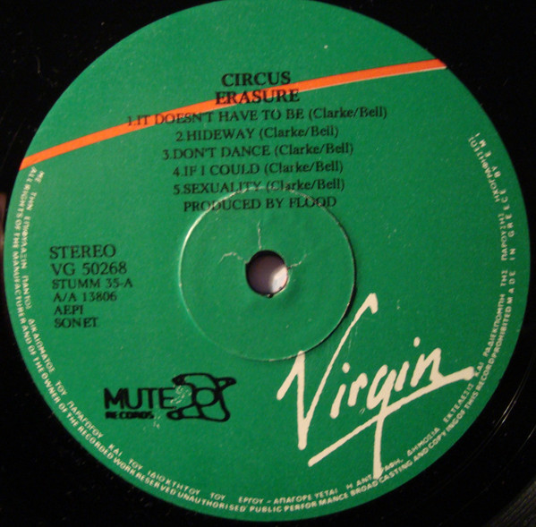 Erasure - The Circus | Mute (VG 50268) - 3