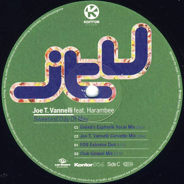 Joe T. Vannelli Feat. Harambee - Sweetest Day Of May | Kontor Records (Kontor056) - 6 Joe T. Vannelli Feat. Harambee - Sweetest Day Of May | Kontor Records (Kontor056) - 6