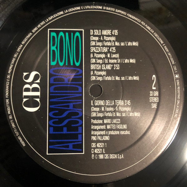 Alessandro Bono - Alessandro Bono | CBS (462 521 1) - 4