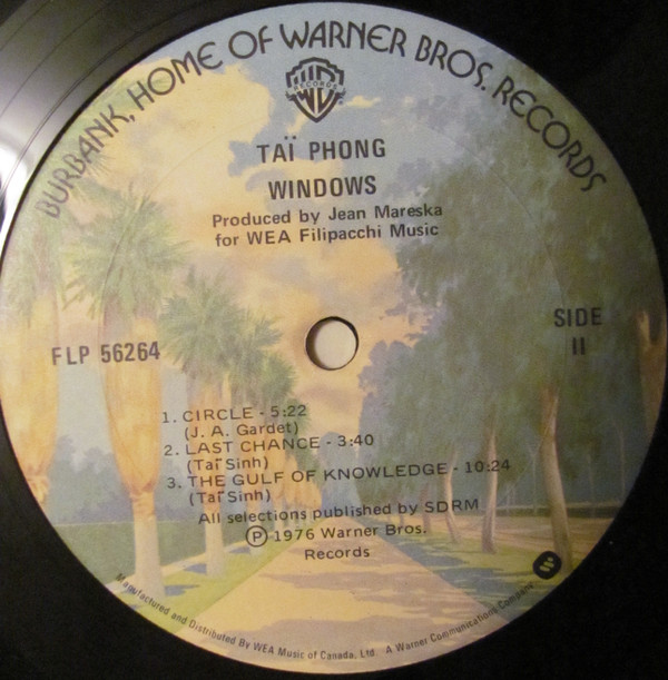 Taï Phong - Windows | Warner Bros. Records (FLP 56264) - 4 Taï Phong - Windows | Warner Bros. Records (FLP 56264) - 4