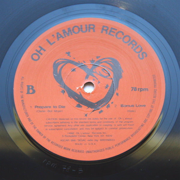 Various - The E-mix / Prepare To Die / Bonus Love | Oh L'amour Records (78 rpm) - 2