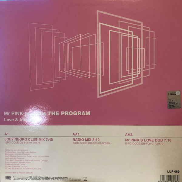 Mr Pink Presents The Program - Love & Affection | LUP Records (LUP 069) - 2 Mr Pink Presents The Program - Love & Affection | LUP Records (LUP 069) - 2