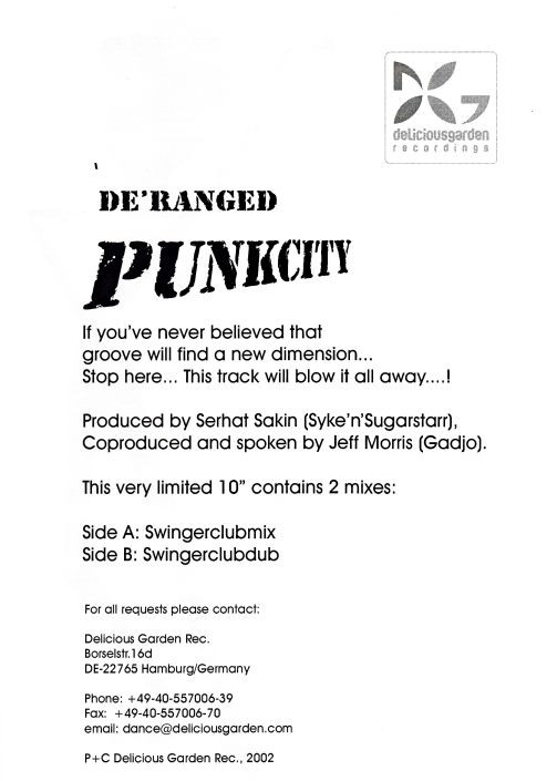 De'Ranged - Punk City | Delicious Garden Recordings (none) - 3