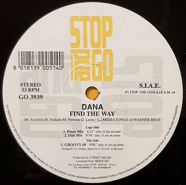 Dana - Find The Way | Stop And Go (GO 3939) - 2