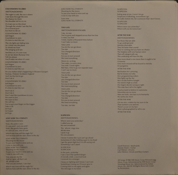 Asia - Astra | Geffen Records (XGHS 24072) - 4 Asia - Astra | Geffen Records (XGHS 24072) - 4