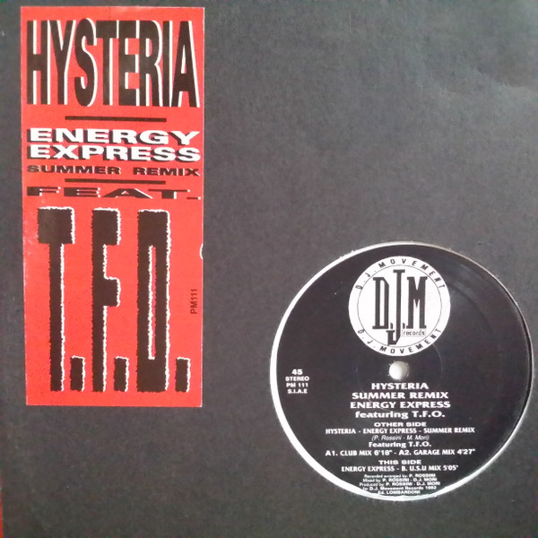 Hysteria - Energy Express (Summer Remix) | DJM Records (PM 111) - 2