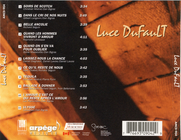Luce Dufault - Luce Dufault | Arpège Musique (AMCD-904) - 2 Luce Dufault - Luce Dufault | Arpège Musique (AMCD-904) - 2
