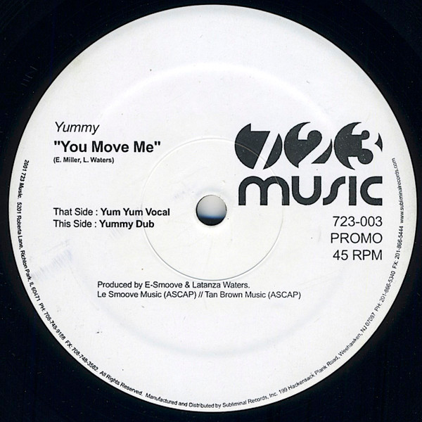 Yummy - You Move Me | 723 Music (723-003) - main