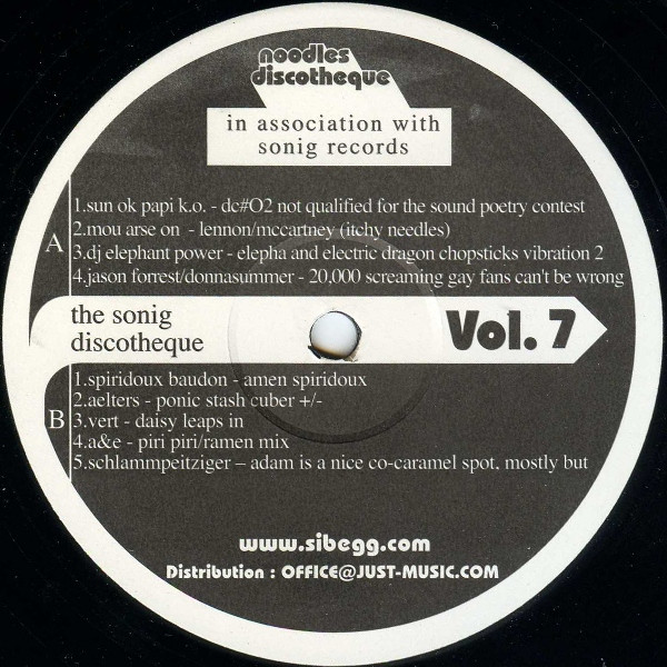 Various - Noodles Discotheque Vol. 7: The Sonig Discotheque | Noodles Discotheque (NOODJ 007) - main Various - Noodles Discotheque Vol. 7: The Sonig Discotheque | Noodles Discotheque (NOODJ 007) - main