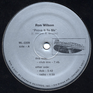 Ron Wilson - Prove It To Me | Alleviated Records (ML-2209) - main Ron Wilson - Prove It To Me | Alleviated Records (ML-2209) - main