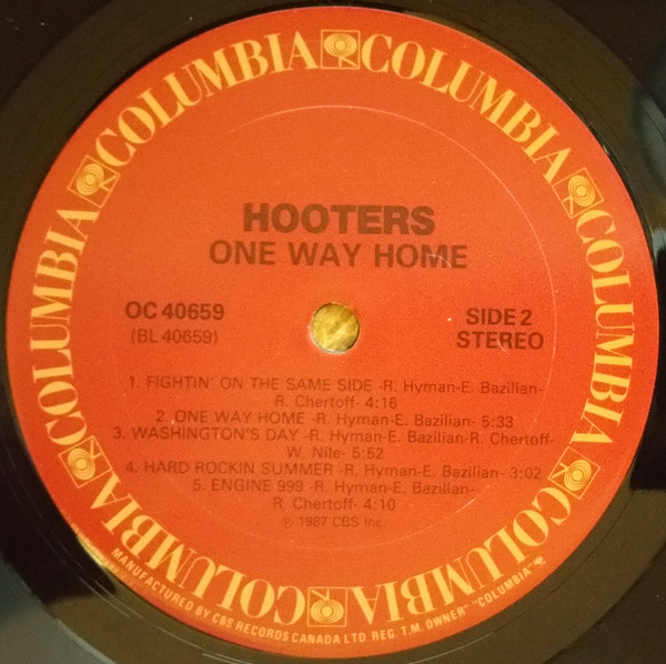 Hooters - One Way Home | Columbia (OC 40659) - 4