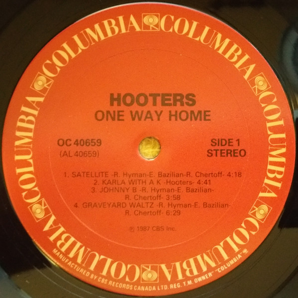 Hooters - One Way Home | Columbia (OC 40659) - 3