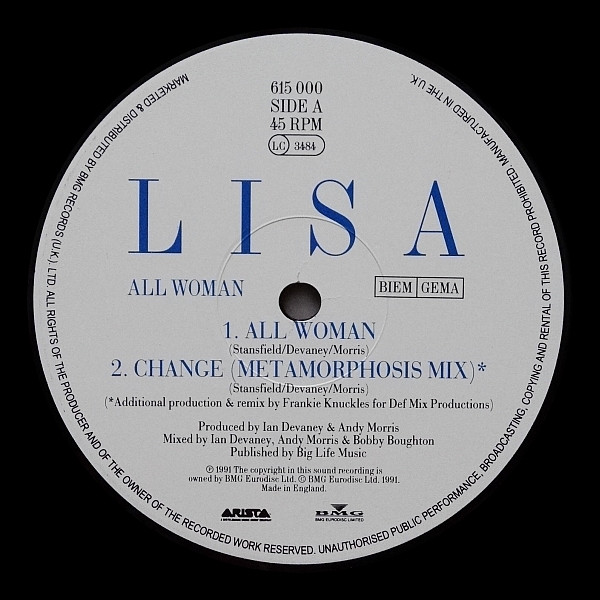 Lisa Stansfield - All Woman | Arista (615 000) - 4 Lisa Stansfield - All Woman | Arista (615 000) - 4