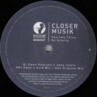 Closer Musik - One, Two, Three - No Gravity | Out Of The Loop Recordings (OOL 029)