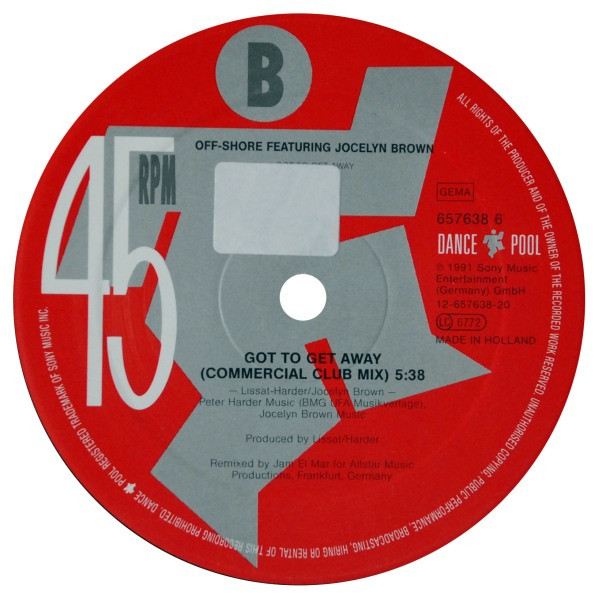 Off-Shore  &  Jocelyn Brown - Got To Get Away | Dance Pool (DAN 657638 6) - 4
