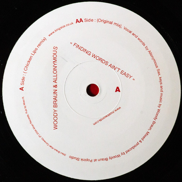 Woody Braun & Allonymous - Finding Words Ain't Easy | Most Records (MOST 002) - 3 Woody Braun & Allonymous - Finding Words Ain't Easy | Most Records (MOST 002) - 3