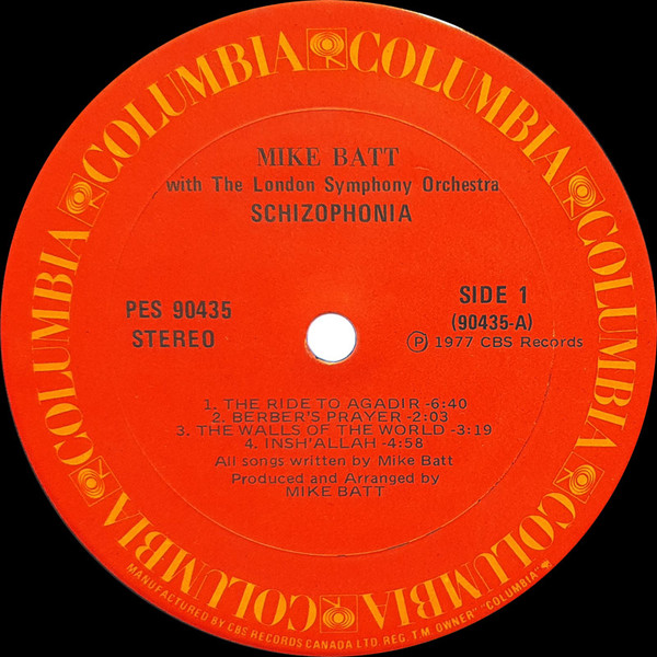 Mike Batt With The London Symphony Orchestra - Schizophonia | Columbia (PES 90435) - 3 Mike Batt With The London Symphony Orchestra - Schizophonia | Columbia (PES 90435) - 3