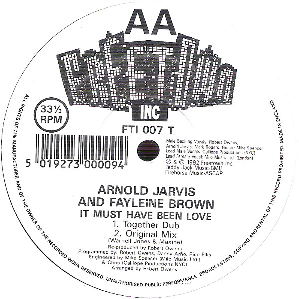 Arnold Jarvis And Fayleine Brown - It Must Have Been Love | Freetown Inc (FTI 007 T) - 2 Arnold Jarvis And Fayleine Brown - It Must Have Been Love | Freetown Inc (FTI 007 T) - 2