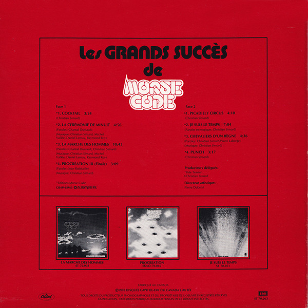 Morse Code - Les Grands Succès | Capitol Records (ST 70.063) - 2 Morse Code - Les Grands Succès | Capitol Records (ST 70.063) - 2