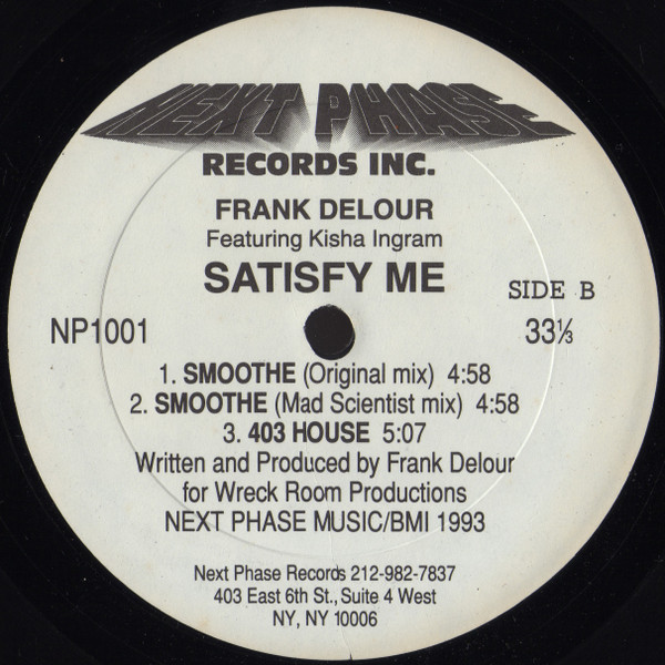 Frank Delour & Kisha Ingram - Satisfy Me | Next Phase Records Inc. (NP1001) - 2 Frank Delour & Kisha Ingram - Satisfy Me | Next Phase Records Inc. (NP1001) - 2