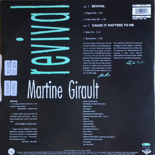 Martine Girault - Revival / Cause It Matters To Me | FFRR (FX 205) - 3
