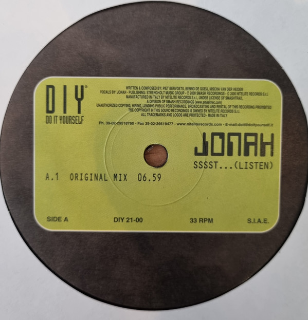 Jonah - Sssst... (Listen) | Do It Yourself Entertainment (DIY 21-00) - 3 Jonah - Sssst... (Listen) | Do It Yourself Entertainment (DIY 21-00) - 3