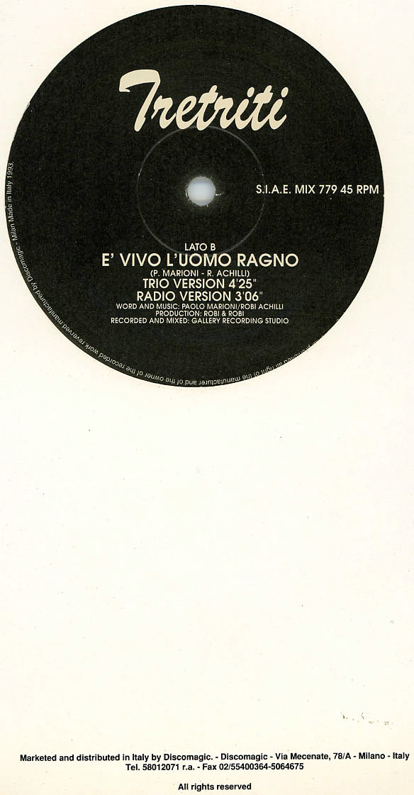 Tretriti - E' Vivo L'Uomo Ragno | Discomagic Records (MIX 779) - 2
