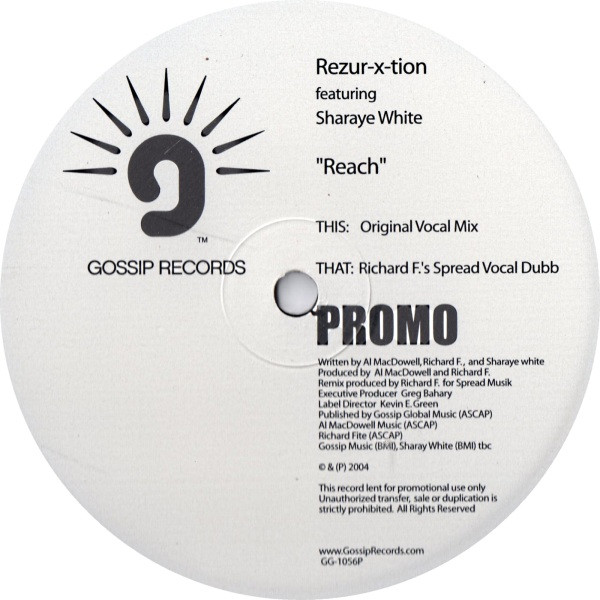 Rezur-x-tion Featuring Sharaye White - Reach | Gossip Records (GG-1056P) - main Rezur-x-tion Featuring Sharaye White - Reach | Gossip Records (GG-1056P) - main