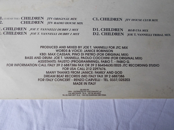 Janice Robinson - Children | Dream Beat (DB 005/94) - 4 Janice Robinson - Children | Dream Beat (DB 005/94) - 4