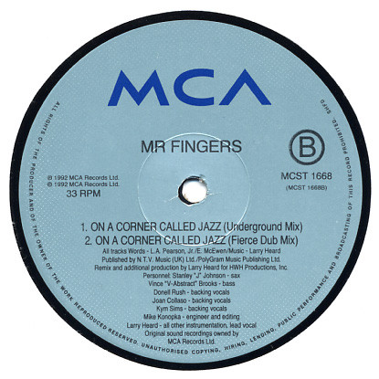 Mr. Fingers - On A Corner Called Jazz (Wax 1) | MCA Records (MCST 1668) - 4 Mr. Fingers - On A Corner Called Jazz (Wax 1) | MCA Records (MCST 1668) - 4