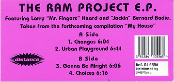 The Ram Project - The Ram Project E.P. | Distance (DI 0556) - main The Ram Project - The Ram Project E.P. | Distance (DI 0556) - main