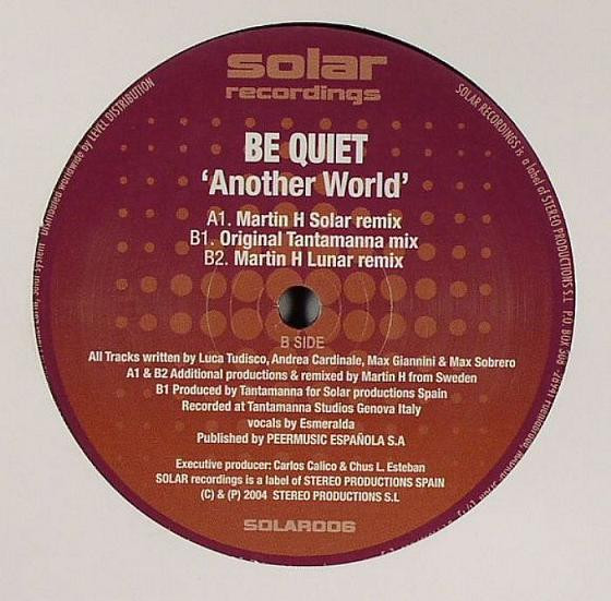 Be Quiet - Another World | Solar Recordings (SOLAR006) - main Be Quiet - Another World | Solar Recordings (SOLAR006) - main