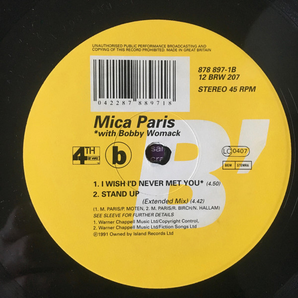 Mica Paris - If I Love U 2 Nite | 4th & Broadway (12 BRW 207) - 4